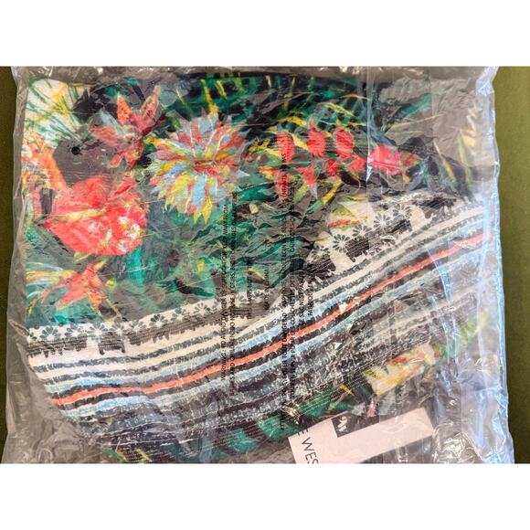 Women's Nine West Cockatoo Tropical Ruana one size - Picture 4 of 4